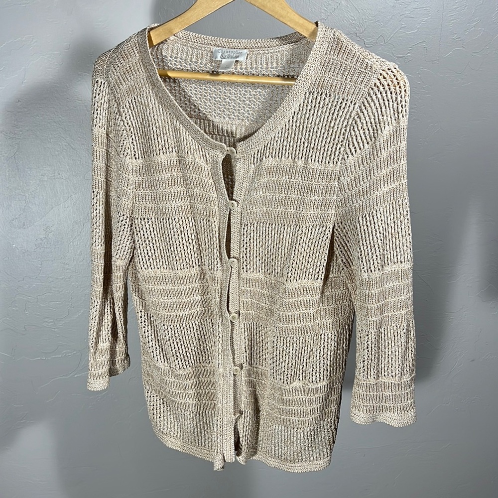 Christopher & Banks Taupe Cardigan- Women’s L